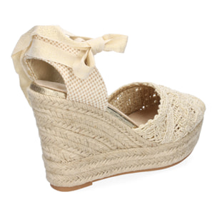 Sandalia de Cuña de Yute para Mujer, Comodas y Elegantes, Diseño Moderno con Pala Cerrada