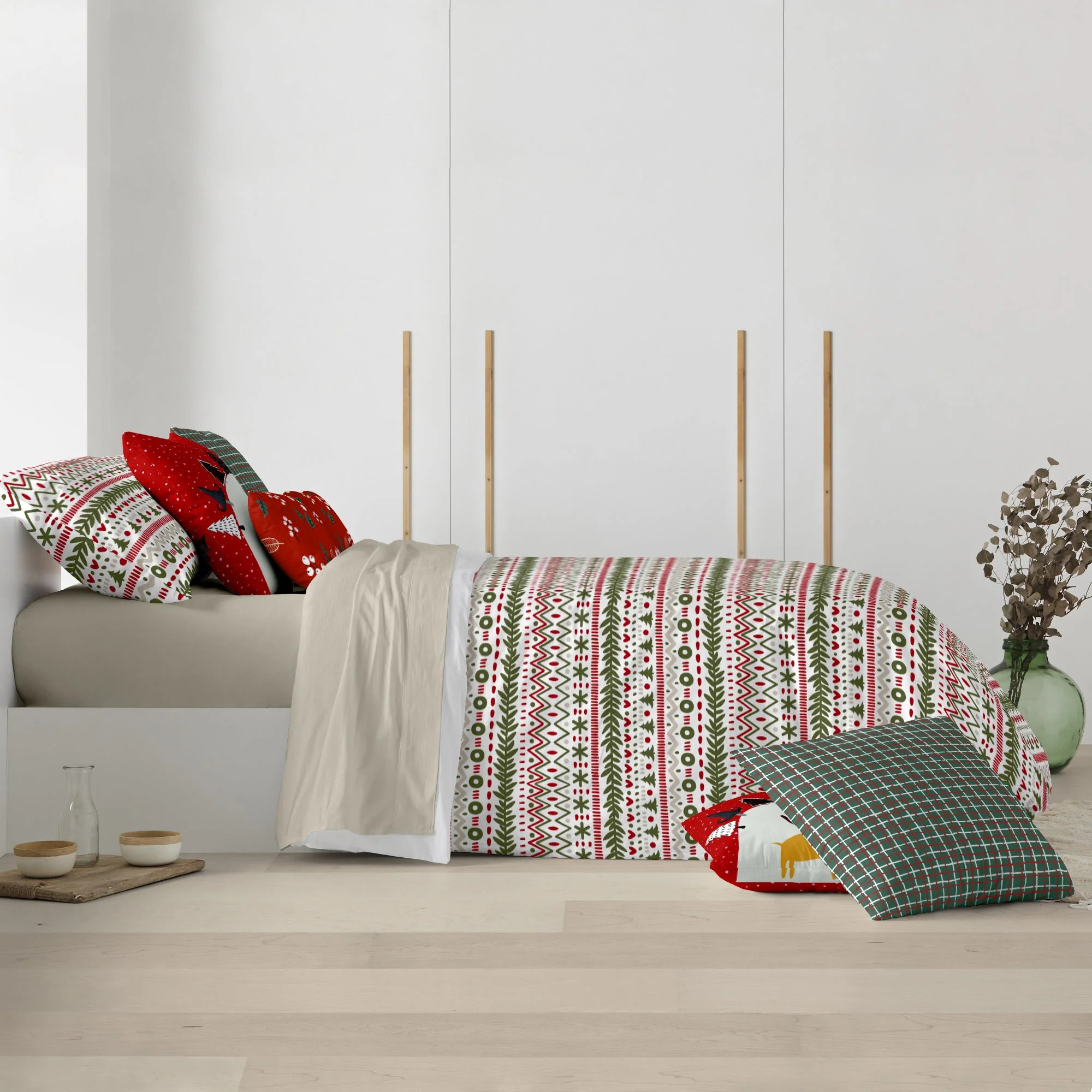 Housse de couette avec pressions 100% coton Merry Christmas 16