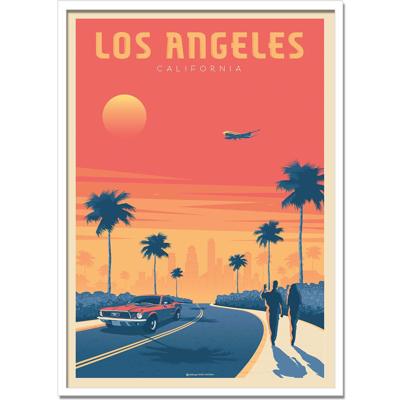 Affiche - Los Angeles Sunset - Olahoop Travel Posters