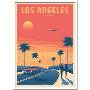 Affiche - Los Angeles Sunset - Olahoop Travel Posters