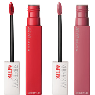 Maybelline New York - Lot de 2 Rouges à Lèvres Superstay Matte Ink - Teintes : Pioneer + Lover