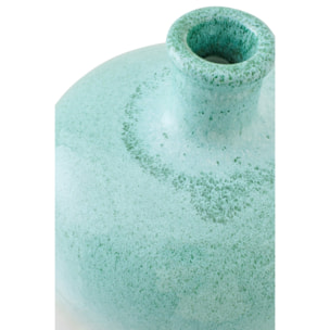 J-Line Vase - céramique - vert menthe/blanc - small