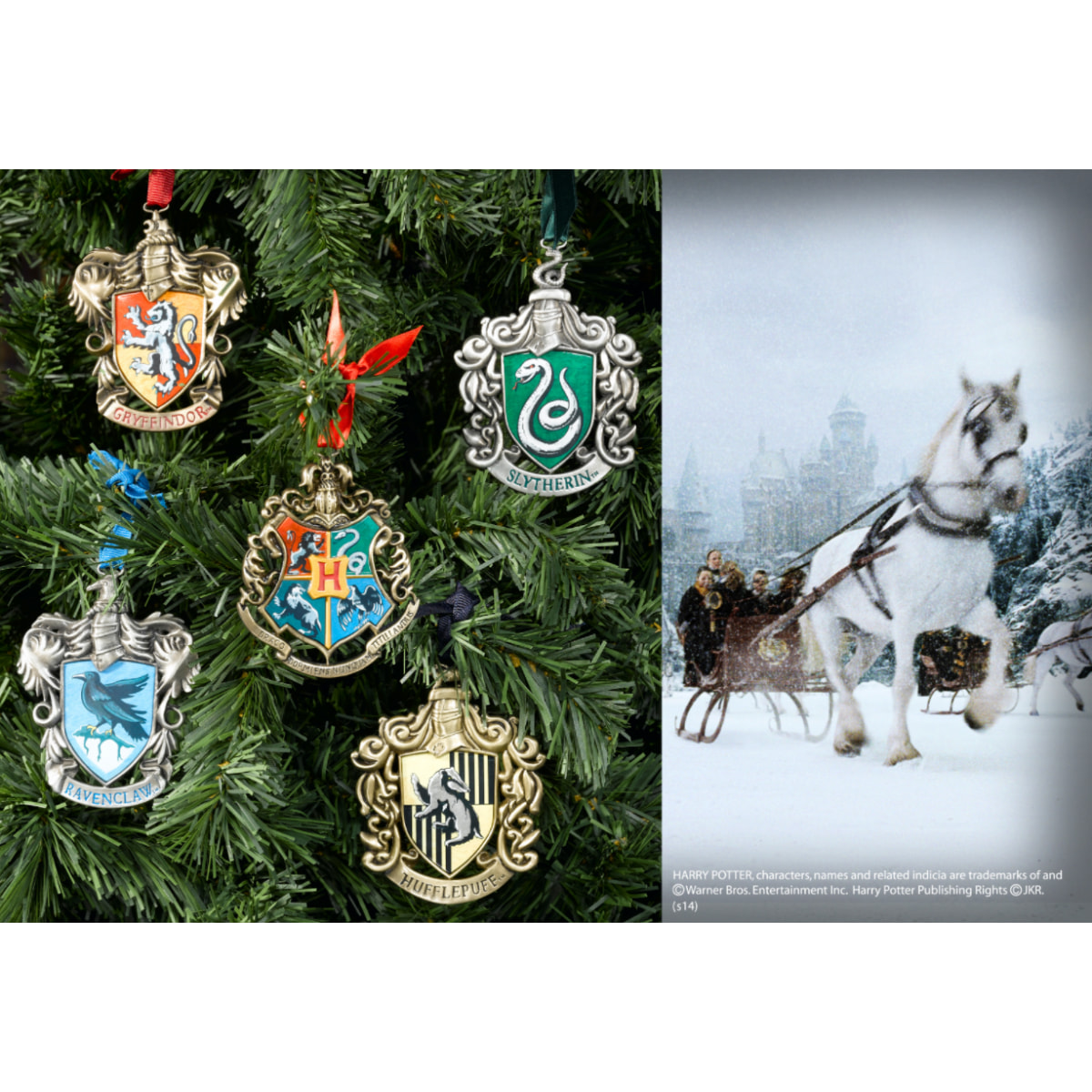 Harry Potter Ornamenti Natale Set 5 Stemmi Casate Di Hogwarts Noble Collection