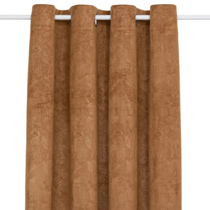Rideau occultant effet velours "Fujo" cannelle 135x260cm