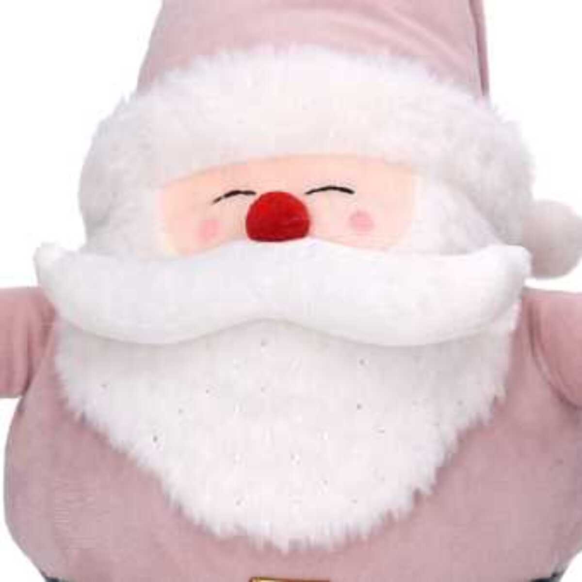 Fermaporta in tessuto babbo natale rosa cm23x13h22