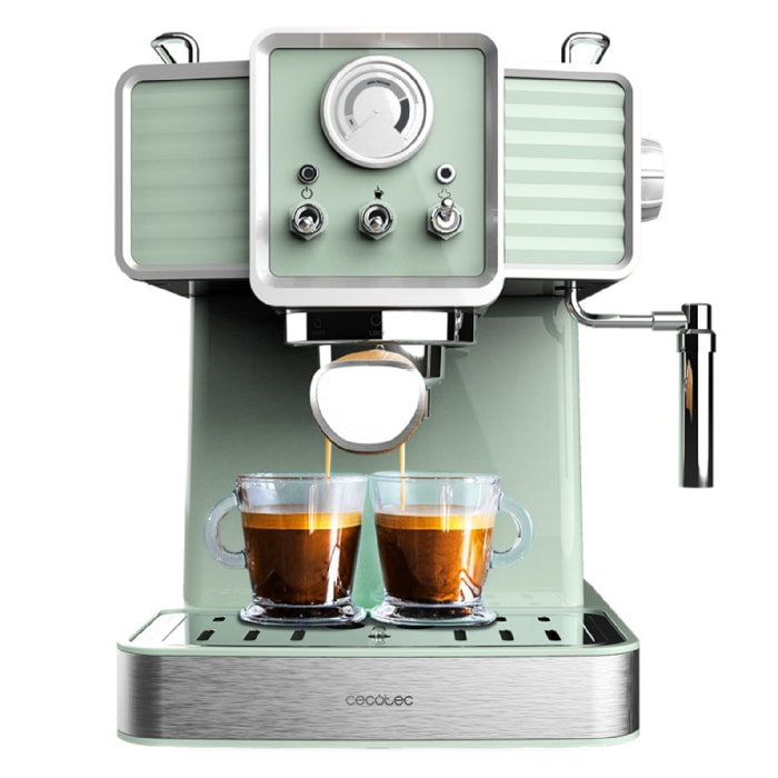 Cecotec Cafetera Express Power Espresso 20 Tradizionale Light Green. 1350 W Espr