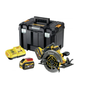 Scie circulaire 2.0 XR FLEXVOLT 54V Brushless - 190mm - DEWALT - avec 2 batteries 54V 2.0Ah - chargeur - TSTAK - DCS578T2-QW