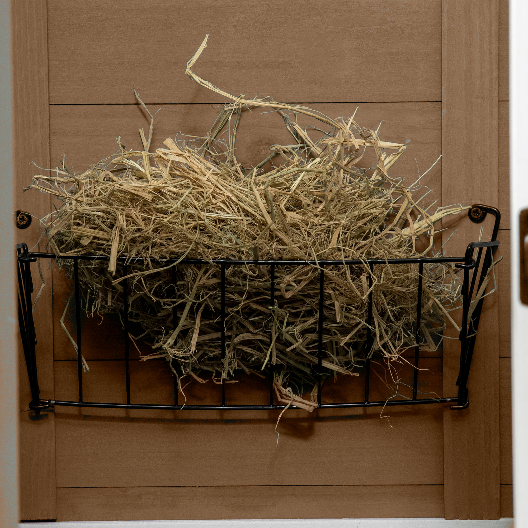 Clapier à lapin sur roulettes cage à lapin 3 niveaux 2 portes verrouillables 3 plateaux coulissants rampes bois sapin acier marron blanc