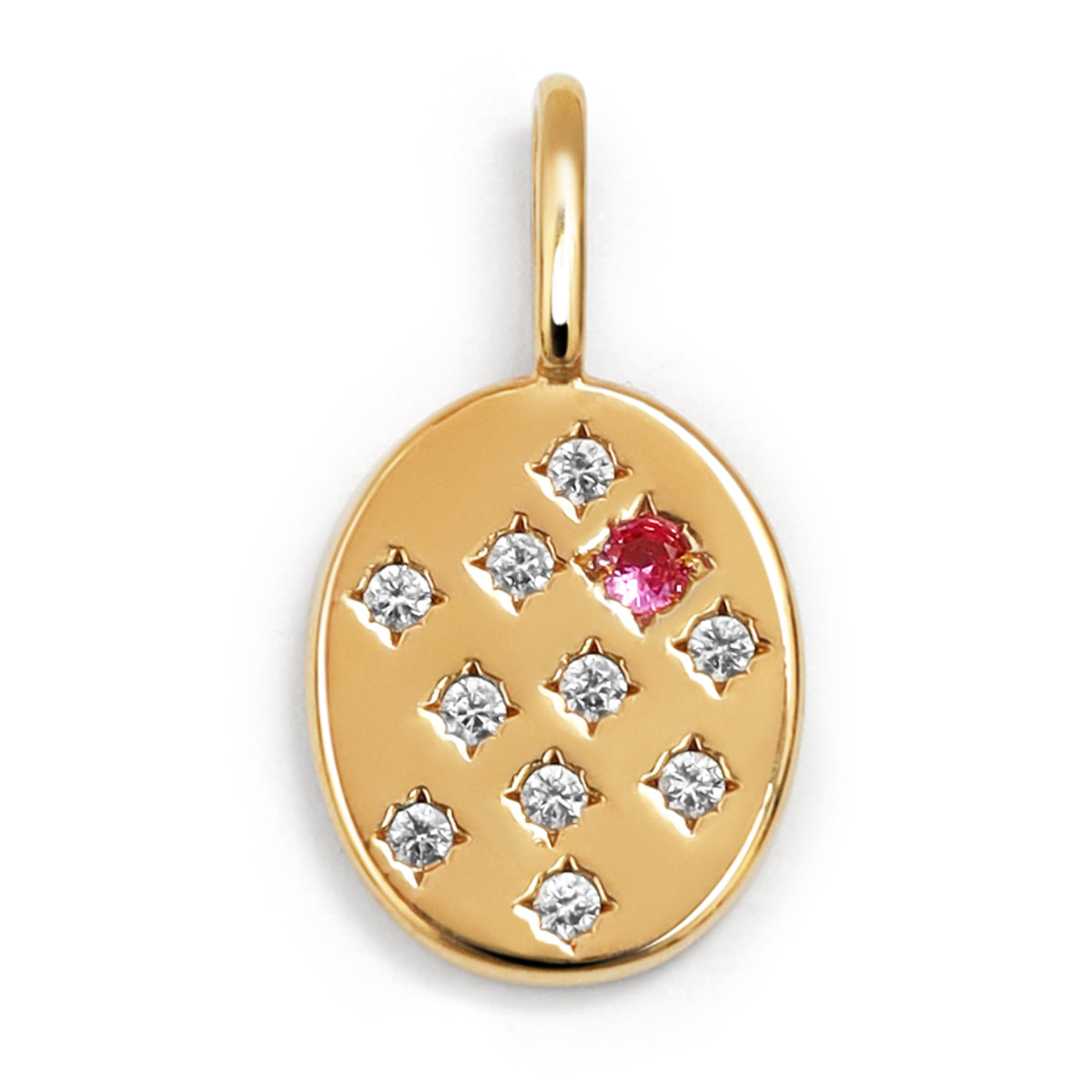 Charm Sello Rosa Placcato Oro