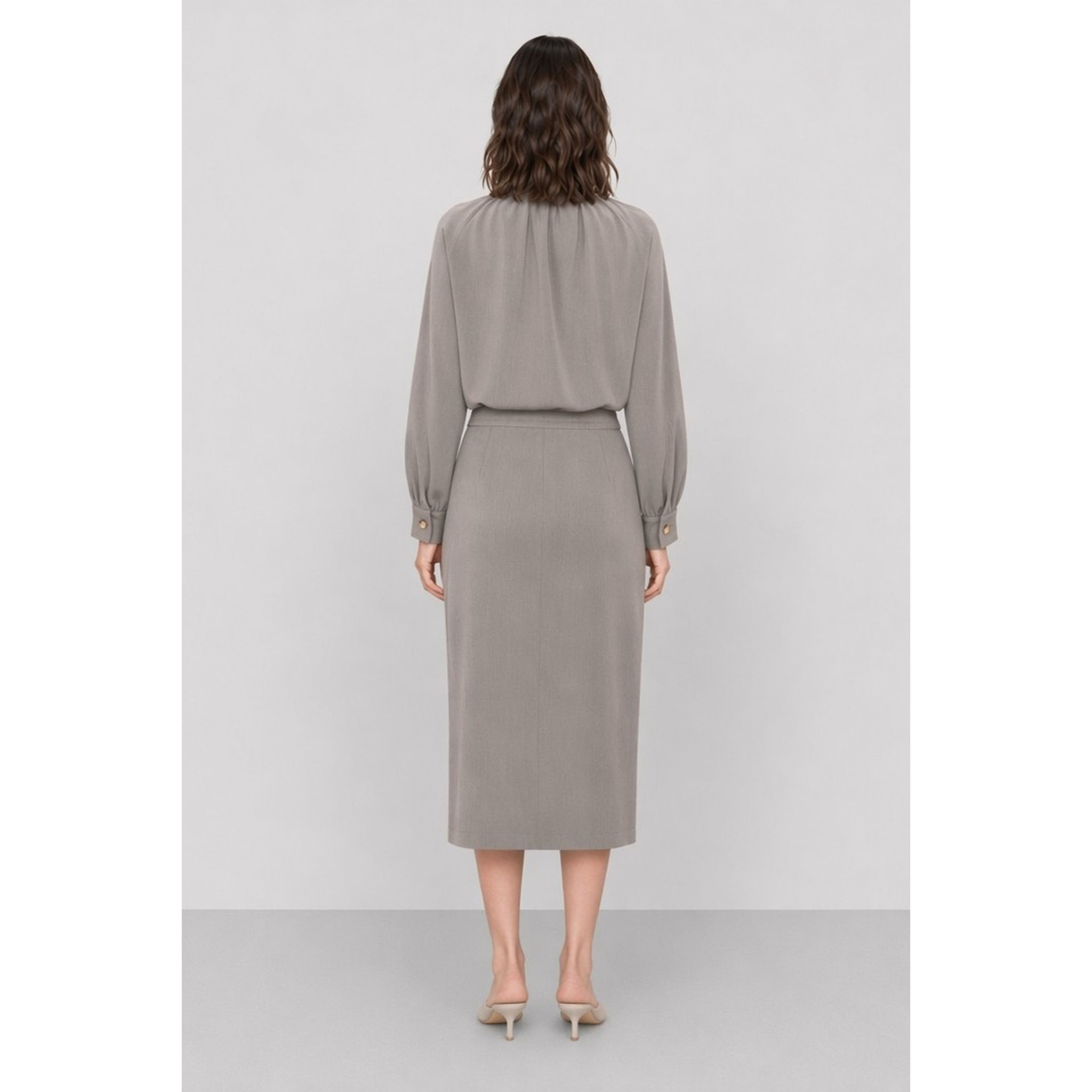 Kocca - Gonna midi da donna a vita alta con spacco e bottone Donna