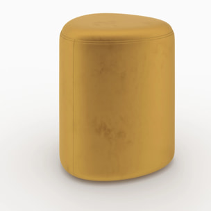 Pouf en velours jaune - Emmy