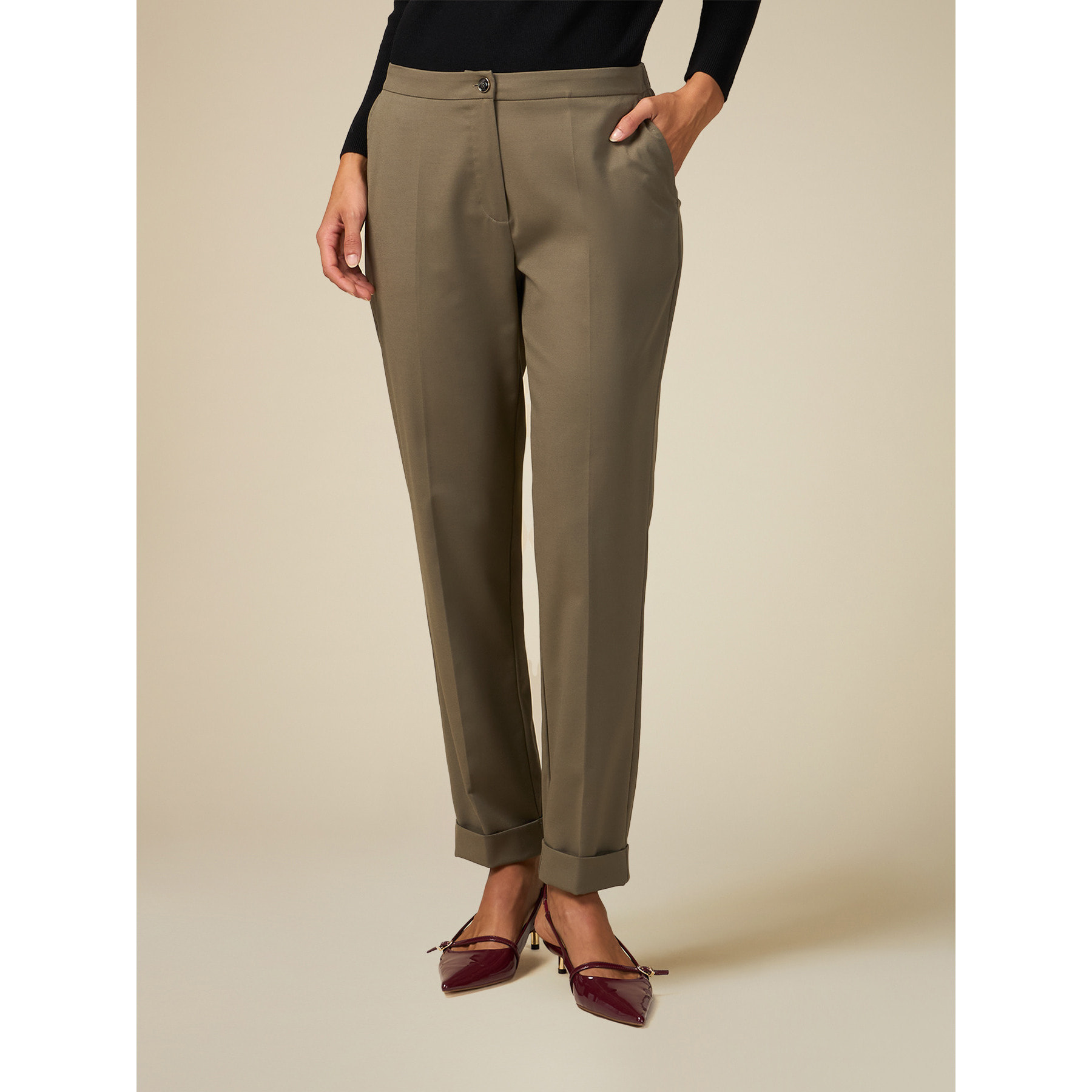 Oltre - Cigarette trousers - Verde