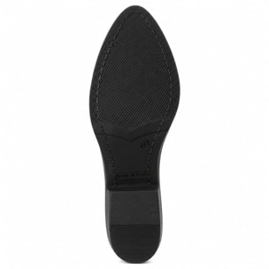 Texano basso in vera pelle - tacco 5 cm