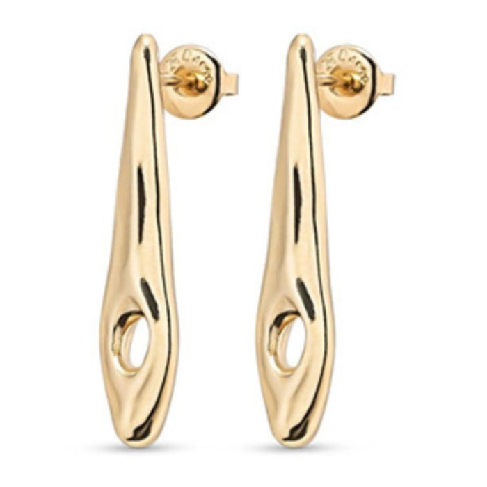 Pendiente Leaf me alone DORADO U