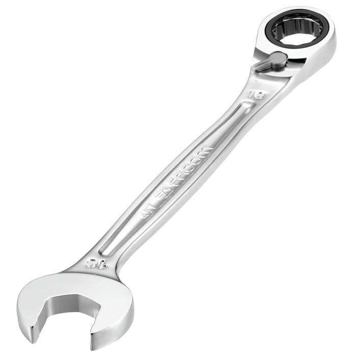 Clé Mixte à Cliquet Plate 10 mm - Compact Et Réversible Par Levier