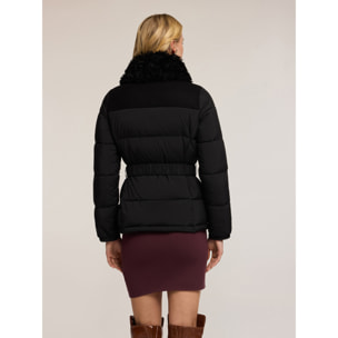 Motivi - Piumino corto con cintura - Nero