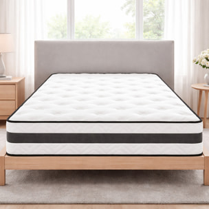 Materasso Singolo H3 Medio Rigido Con 240 Molle Insacchettate Al M, 5 Zone Di Comfort Double Sided Supporto Ergonomico E Alta Traspirabilità 80