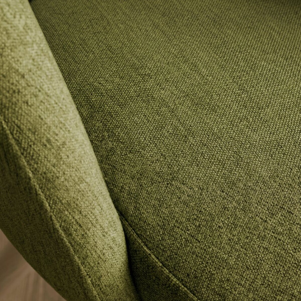Chaise rembourrée Onna -tissu et bois-couleur vert 52 x 85 x 59 cm