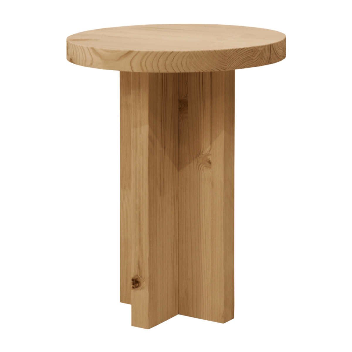 Tabouret en bois massif ton chêne moyen 45x35cm Hauteur: 45 Longueur: 35 Largeur: 35
