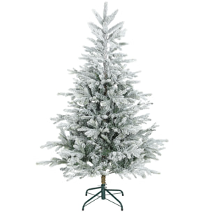 Árbol de Navidad Artificial 150 cm, Árbol de Navidad Nevado, Abeto Artificial con 828 Ramas Articuladas, Base Plegable, Fácil de Montar, Decoración para Hogar, Oficina, Fiestas