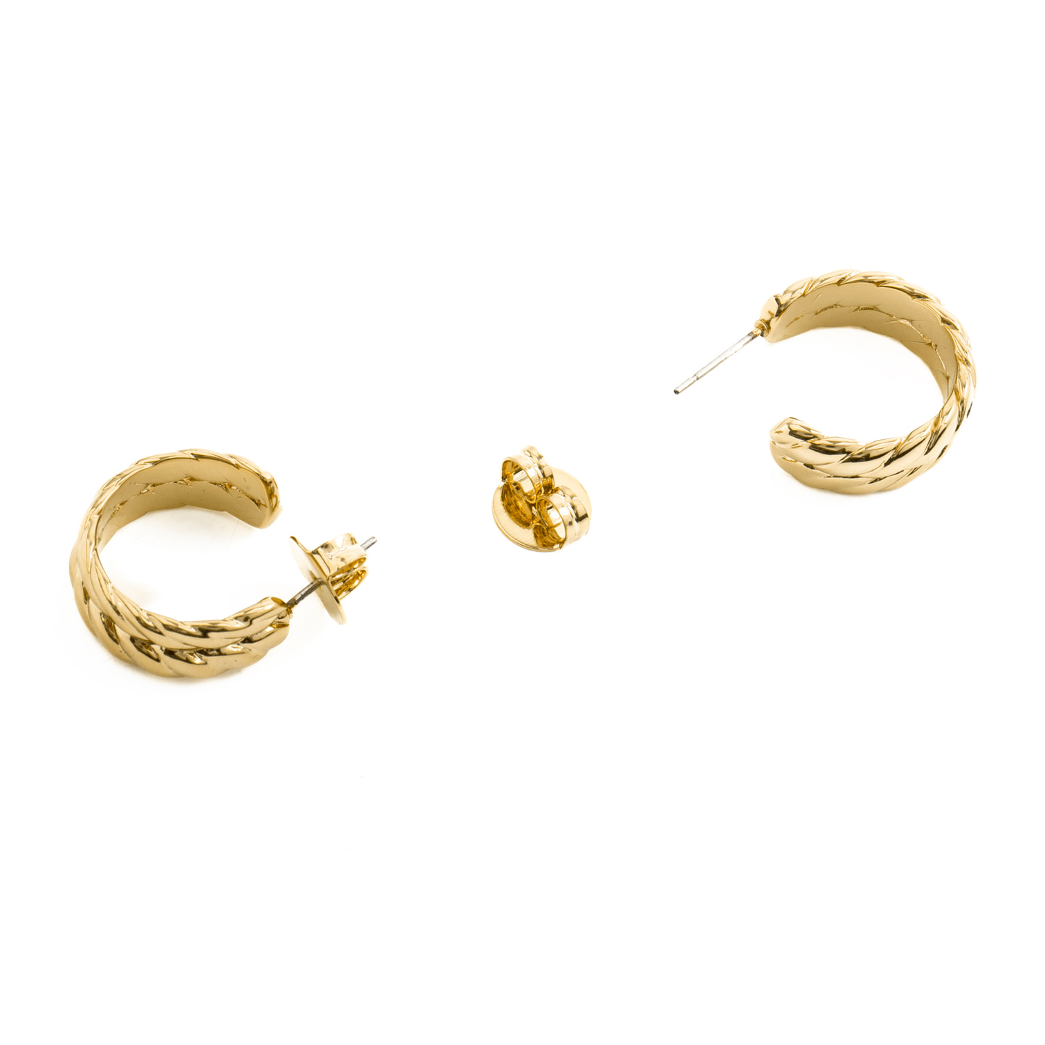 Pendientes de 19,5mm de diámetro acabado oro 18K