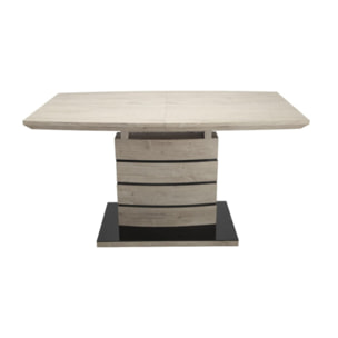 Table de repas extensible 140/180 cm pied central - LEONAR