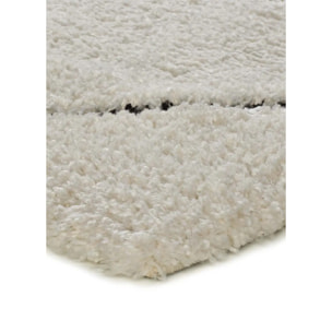 ATESA Alfombra shaggy suave estilo escandinavo crema, varias medidas disponibles