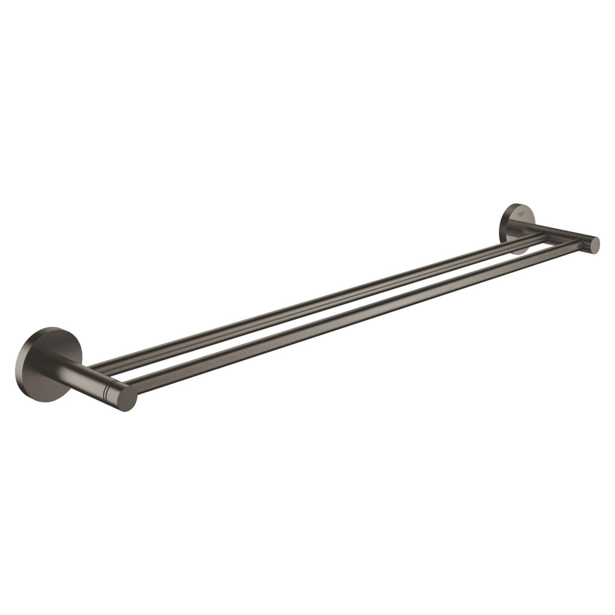 Double barre porte-serviettes - Hard Graphite brossé