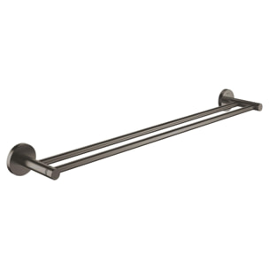 Double barre porte-serviettes - Hard Graphite brossé