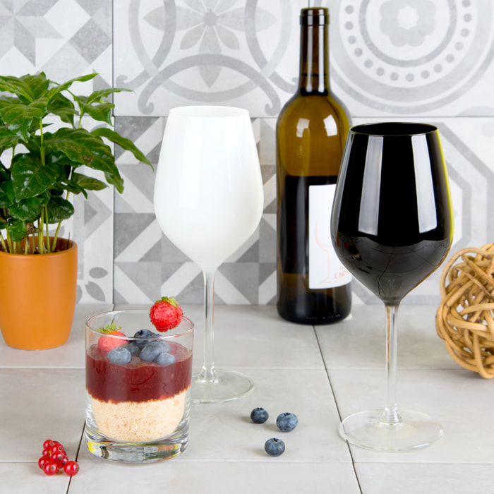 Set 6 Calici Excelsa – Color Wine, Vetro Nero 50 cl