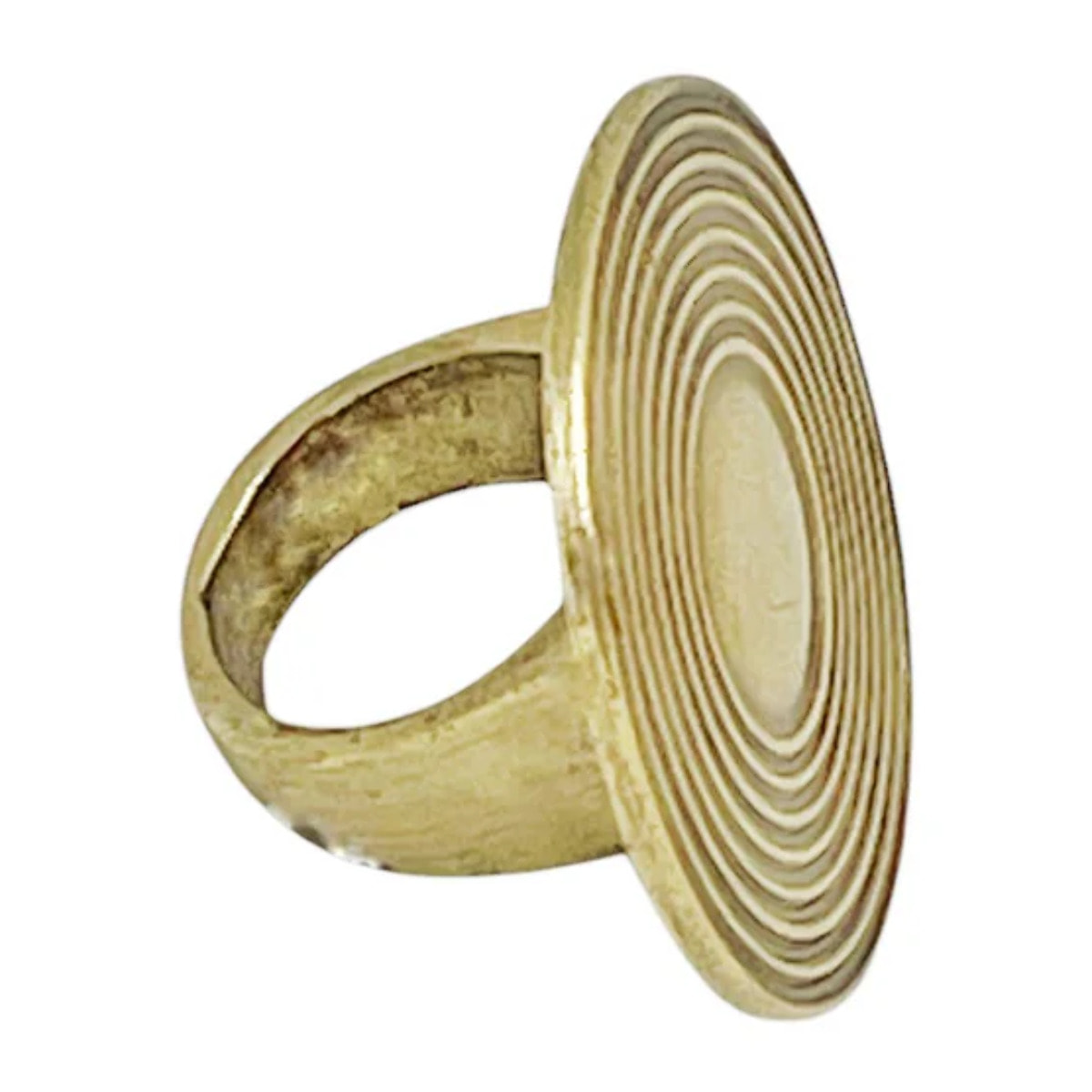 Anillo con disco "Azca" en dorado T15