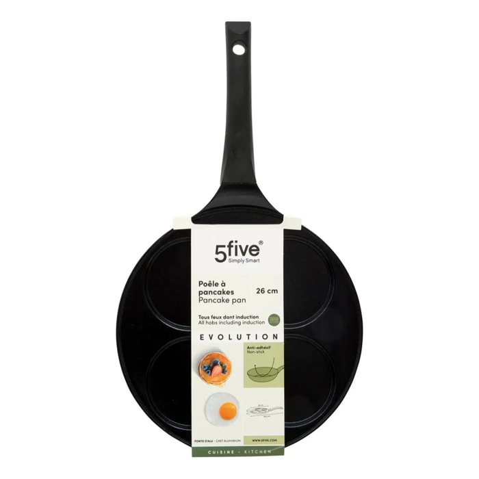 Poêle à pancake Evolution D26cm aluminium noir