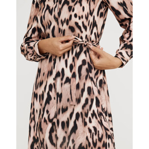 Vestido Largo Animal Print - Leormin