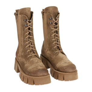 Botas militares en camoscio