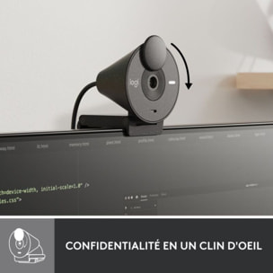 Webcam LOGITECH Brio 300 Full HD avec micro - Graphite