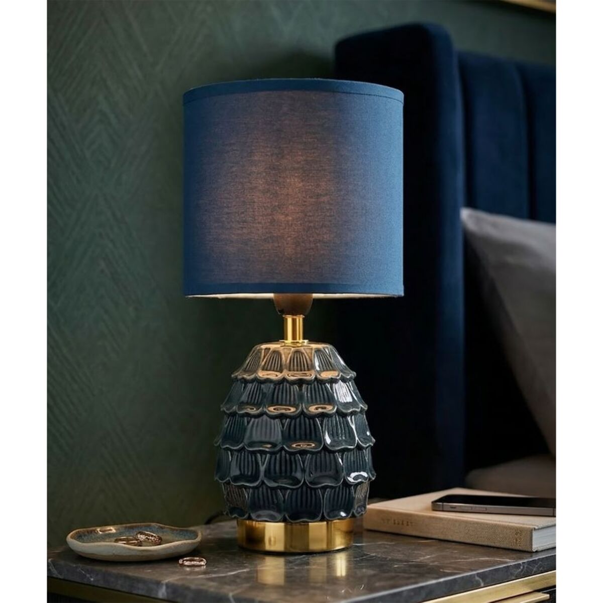LAMPADA DA COMODINO PIGNY BLU CM Ø 15X30,5