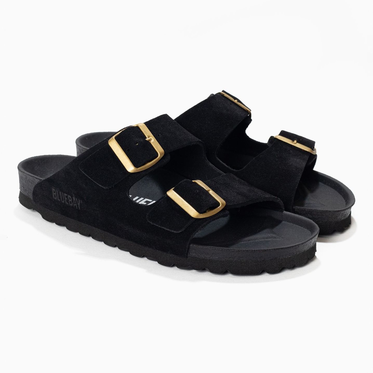 Bluebay - Sandales Aristote - cuir suédé - noir