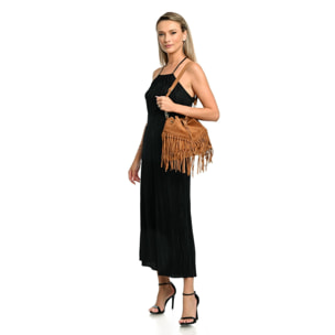 Borsa a tracolla Anna Luchini Cammello