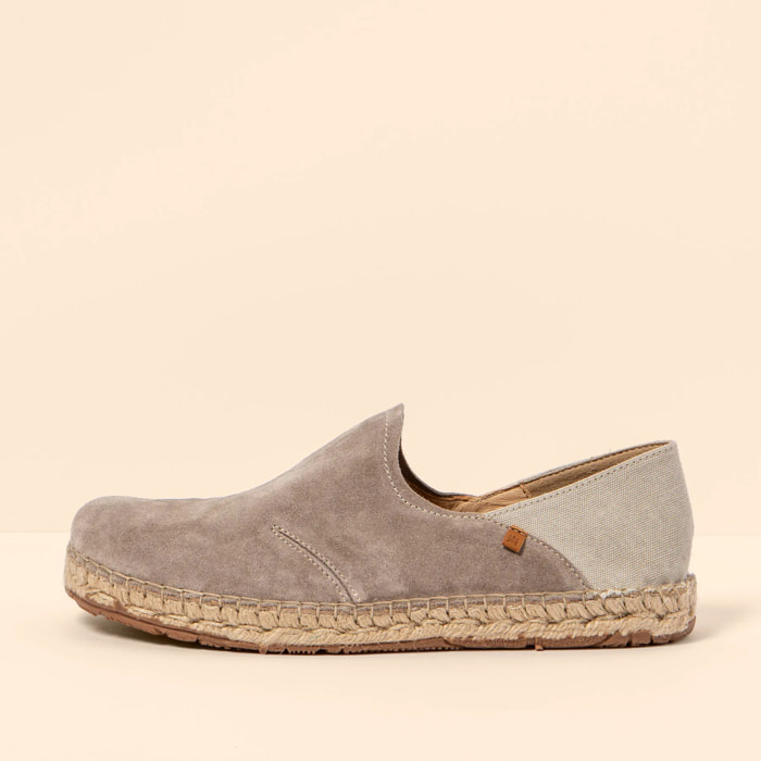 Zapatos N677 SILK SUEDE-COTTON TAUPE / CAMPOS color Taupe