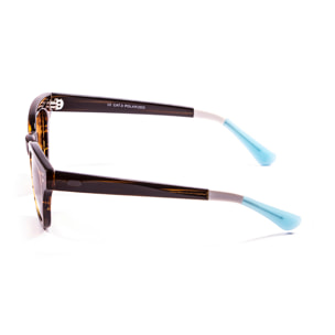Gafas de sol LENOIR CROISETTE - Marrón / Marrón con patillas azules y blancos