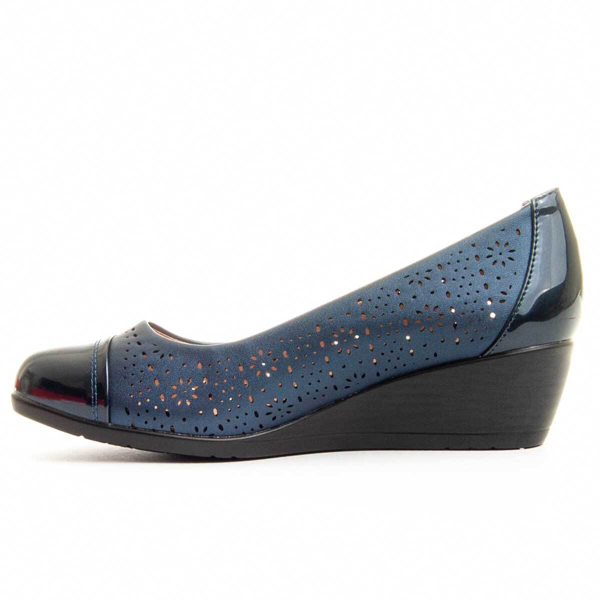 Zapato de cuña - Azul - Altura: 4 cm