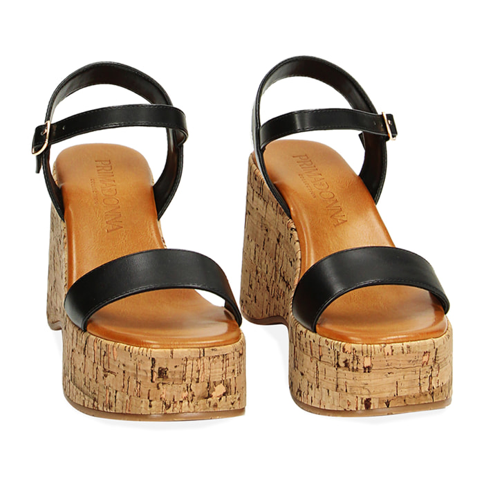 Zeppe nere in sughero