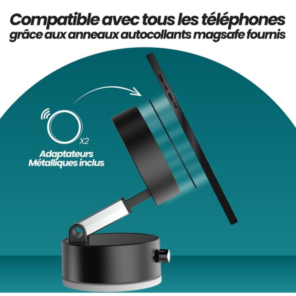 Support smartphone TNB Ventouse Magsafe Noir