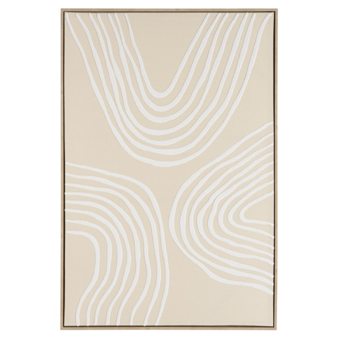 HOMER - Décoration murale A - 83x123cm lignes abstraites, cadre naturel