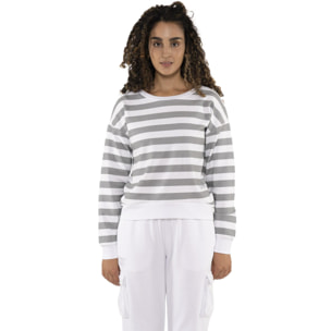 Sudadera de mujer Leone Spring Vibes de algodón sin forro polar con cuello redondo