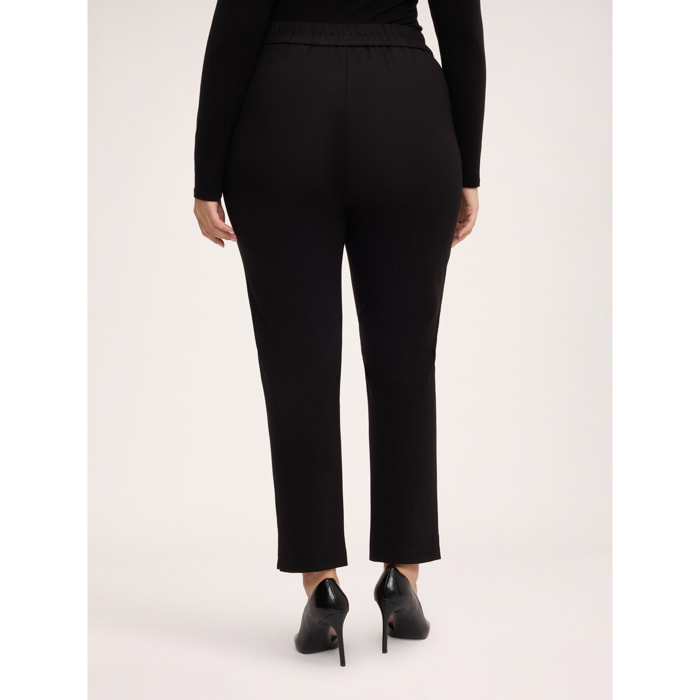 Fiorella Rubino - Pantaloni Joggers in Punto Milano - Nero