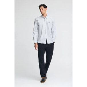 Camisa azul claro de corte regular y cuello abotonado con logo Polo Club