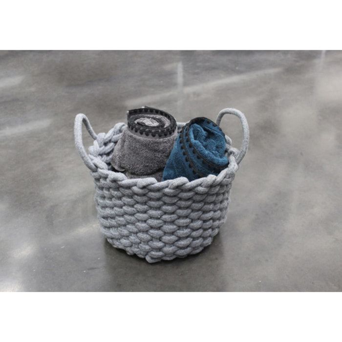 Lot de 3 paniers rond en corde tressée - AMOR