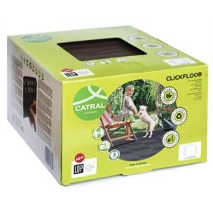 Pack 9 Baldosas Clickfloor Pizarra Lop 30x30cm Antracita