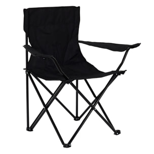 Fauteuil Camping Pliant Noir